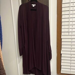 Athleta Garnet Long cozy soft pranayama wrap  Cardigan